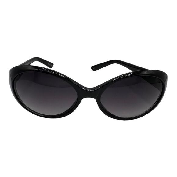 Liz Claiborne black plastic frame oval sunglasses 81141 - Picture 2 of 9